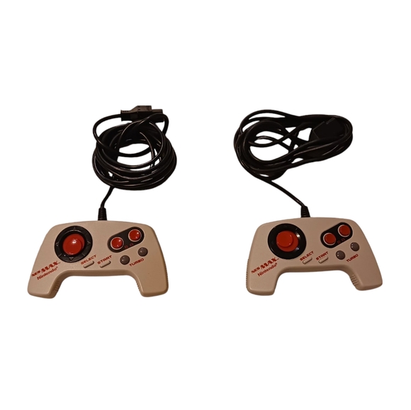 Nintendo NES Max Advantage Controllers Bundle Lot (2)
